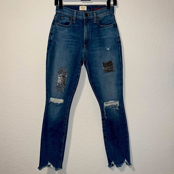 Alice + Olivia distressed skinny jeans
